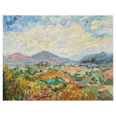 Joan Abell&oacute; Prat (Mollet del Vall&egrave;s, Barcelona, 1922-Barcelona, 2008) Com el Vall&egrave;s no hi ha res. &Oacute;leo sobre tela.