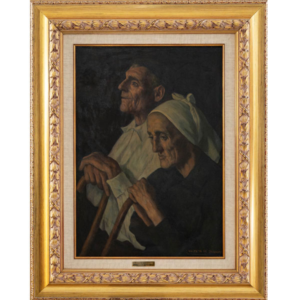 "Viejos vascos" VALENTÍN DE ZUBIAURRE (Madrid, 1879-1963).  