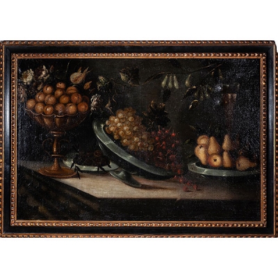 Escuela espa&ntilde;ola S.XVII Bodeg&oacute;n de frutas 