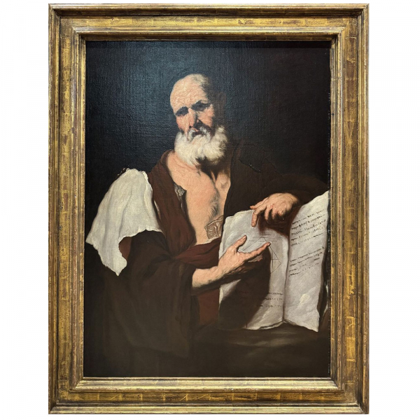 LUCA GIORDANO (N&aacute;poles, 1634 - N&aacute;poles, 1705) - "Retrato de Arist&oacute;teles".  &Oacute;leo sobre lienzo