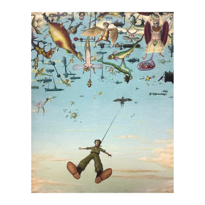 Manuel Molí Torrelles (Lleida, 1936) Escena onírica. Óleo sobre tela. Firmado.