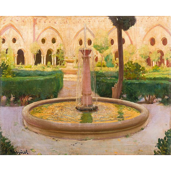 Santiago Rusiñol (1861 - 1931)  "Claustro de la Catedral de Tarragona"