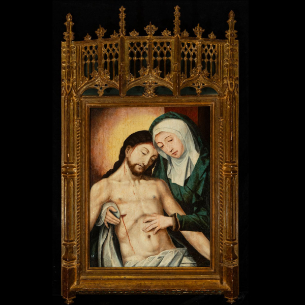 Importante "Descendimiento" del TALLER DE JUAN DE FLANDES (c. 1465&ndash;Palencia, Corona de Castilla, 1519).