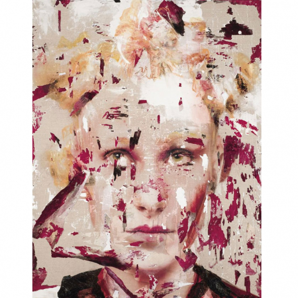 Lita Cabellut. "Luisa (2020)". Técnica mixta sobre lienzo. Firmado y fechado (2020) al dorso.