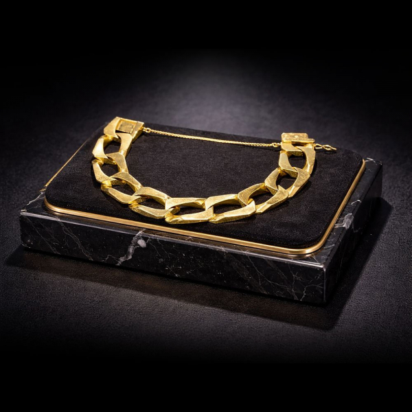 Espectacular pulsera de hombre en oro 825 de gran pureza (18K o 20K) 
