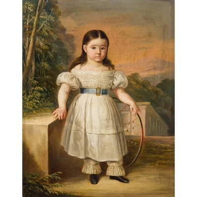 Escuela Española, 2ª 1/2 S. XIX. Retrato de niña