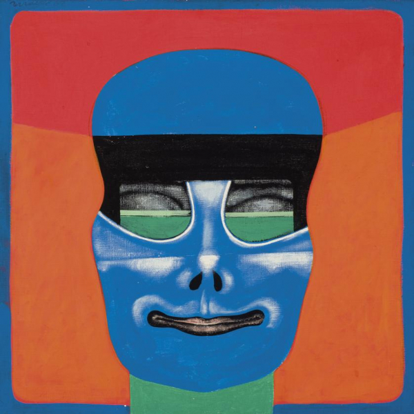 Rómulo Macció.   "Personaje y túnel (1965)". Óleo sobre lienzo. 