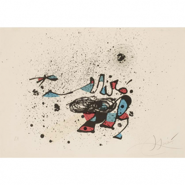 Manuel Marín. "Sin título". Móvil de mesa realizado en hierro y acero policromado. Pieza única firmada.