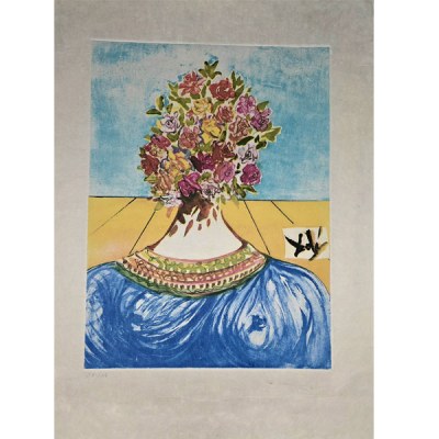Salvador Dalí. &quot;El florecimiento de la inspiración &quot; 1978. De la suite &quot;Retrospective&quot;. 1978. Litografía sobre papel japón firmada a mano y justificada a lápiz 26/150.