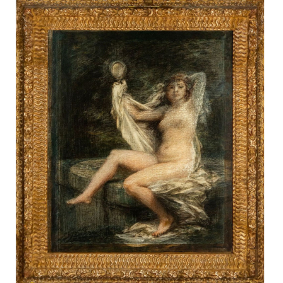 Henri Fantin-Latour (Grenoble, 1836 – Buré, 1904) - La Vérité (La Verdad).    Óleo sobre lienzo.