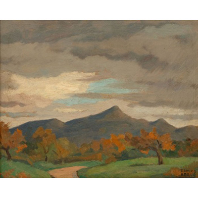 RAMIRO ARR&Uacute;E  (Bilbao 1892 - San Juan de Luz 1971) "Paisaje "