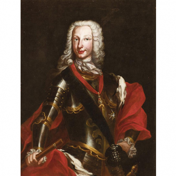 ESCUELA ESPAÑOLA S. XVII "Retrato de Felipe V". Óleo sobre lienzo.