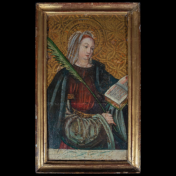 Atribuido al MAESTRO DE PALANQUINOS (Escuela leonesa del siglo XV) - Santa Catalina de Alejandría.