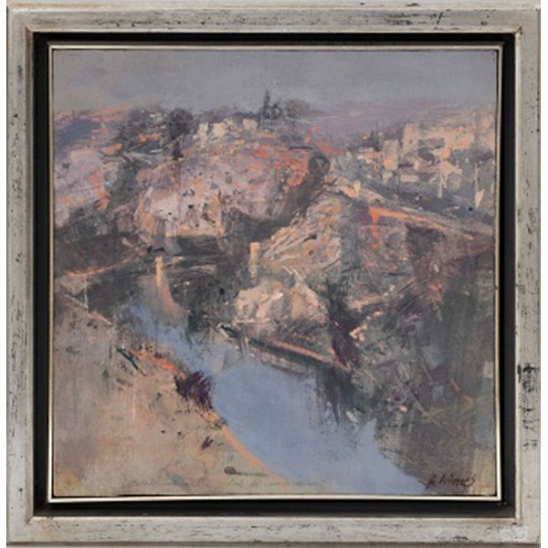 ALEJANDRO QUINCOCES   (Bilbao 1951)  &quot;Toledo con niebla y luz de mañana&quot;   