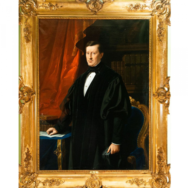 Retrato de Caballero, Federico de Madrazo y Kuntz (Roma, 1815 - Madrid, 1894). Escuela Española del siglo XIX.    Óleo sobre lienzo