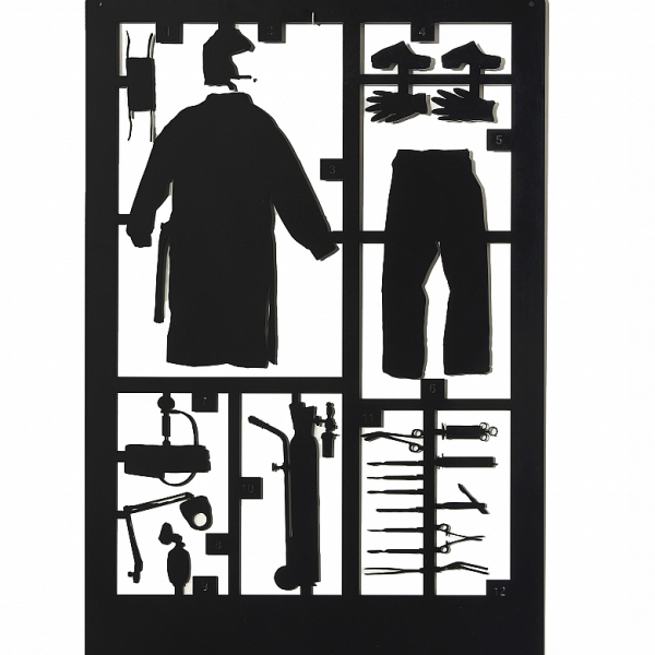 Adri&aacute;n Garc&iacute;a Gutierrez (1969-) &ldquo;Naturaleza y Tecnolog&iacute;a&rdquo; (M&eacute;dico), 2005. Chapa de hierro cortada y lacada.