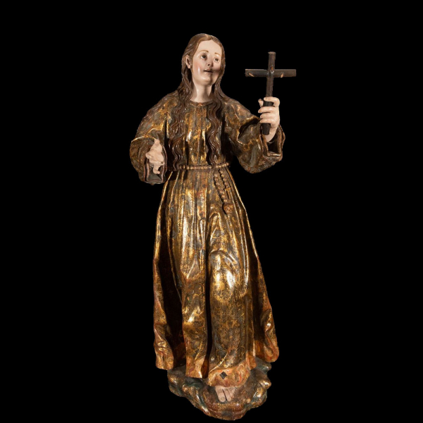 PABLO DE ROJAS (Alcalá la Real, 1549 – Granada, 1611) Atribuido "María Magdalena" Escuela Granadina del siglo XVI. 