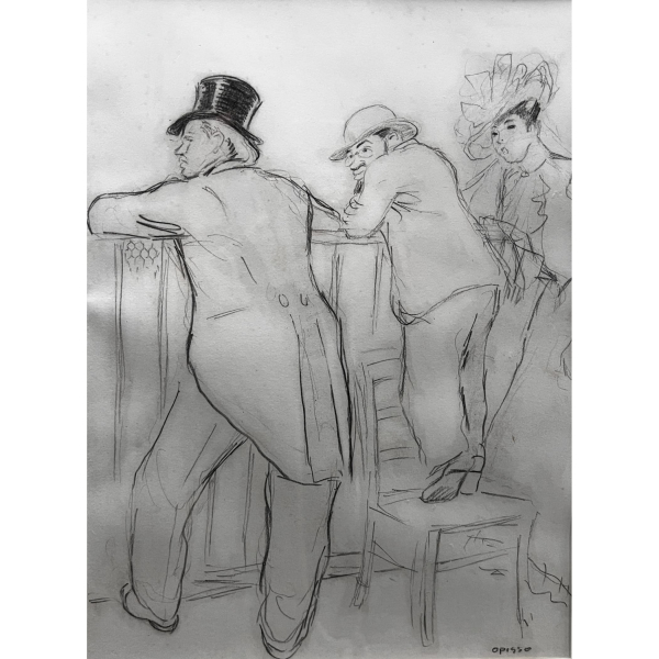 Ricard Opisso Sala (Tarragona, 1880-Barcelona, 1966) Toulouse-Lautrec en el hipódromo.