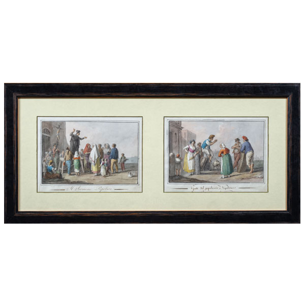 "Hl sermone popolare y Gesti del popolaccio napoletano".  SEVERIO DELLA GATTA(Italiam 1758-1829).  