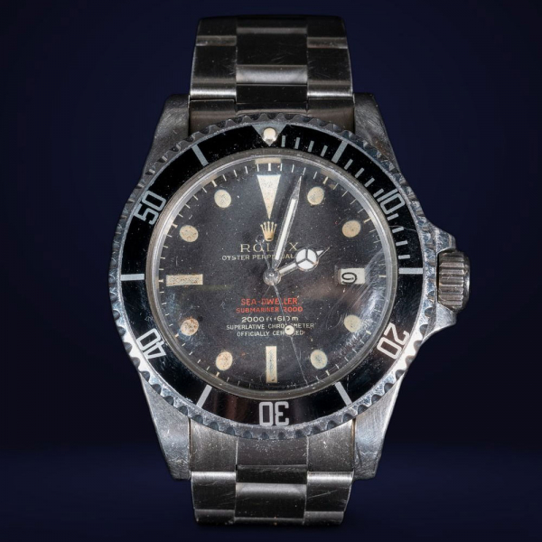 Raro Rolex Vintage modelo Sea Dweller "Double Red", MKIII en estado original, número de serie correspondiente al 1974 - Modelo 1665.