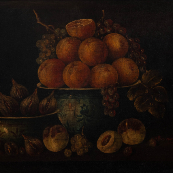 "Bodeg&oacute;n de naranjas, uvas e higos"   BELEZ, ESCUELA ESPA&Ntilde;OLA DEL SIGLO XX 