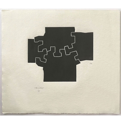 Eduardo Chillida, Osasun (1974). Descripción: xilografía sobre papel Auvergne firmado a lápiz por el artista.