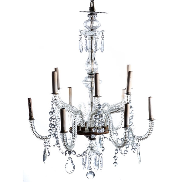Lámpara de techo de doce luces de cristal 
