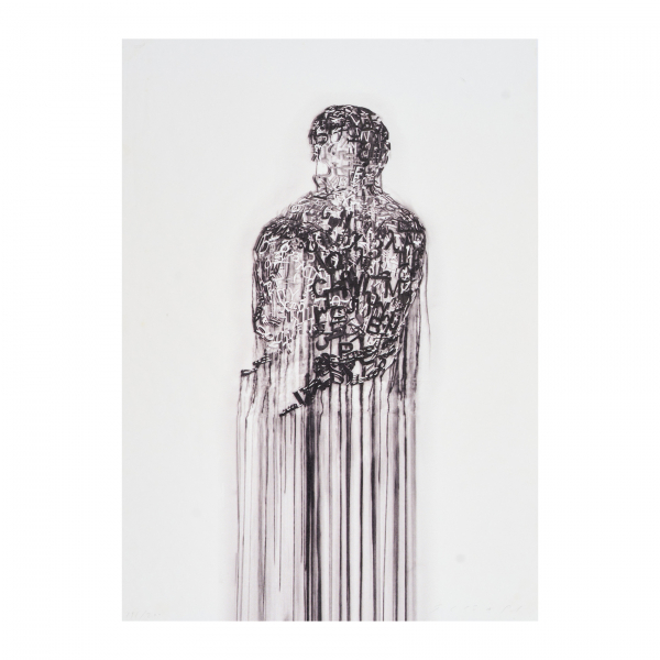 Jaume Plensa (Barcelona, 1955)  Nomade, 2010.  Impresión digital, gaufrage/Senkwa sobre papel. Firmada y numerada 191/200 a lápiz.