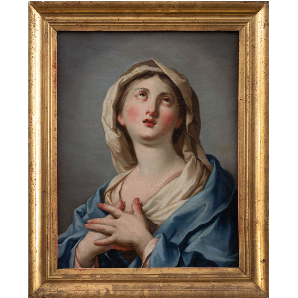 "Virgen Dolorosa" ESCUELA ITALIANA DEL SIGLO XVIII.  Óleo/Lienzo