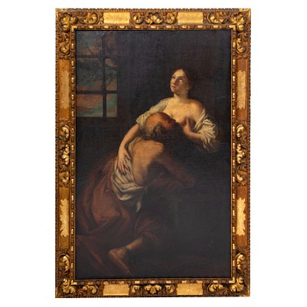 ESCUELA ESPAÑOLA  (S. XVII - XVIII) "La caridad romana"