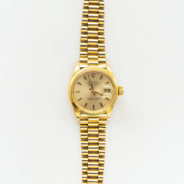 ROLEX Oyster Perpetual Date Just. Reloj de pulsera para señora en oro. Ref/Nº 6516-2589224. 