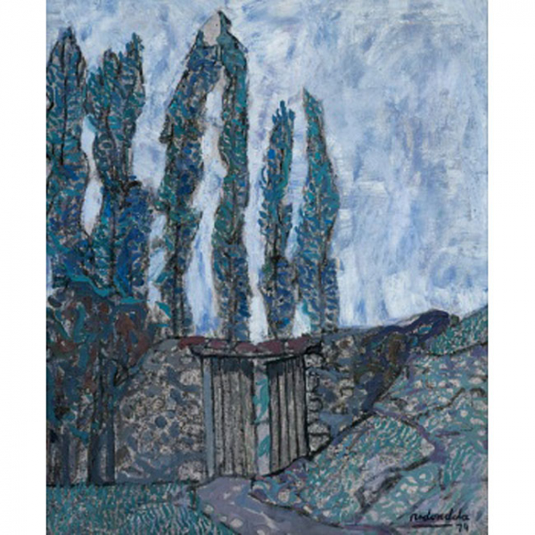 AGUSTIN REDONDELA   (Madrid 1923 - 2015)  "Camino del huerto"  Firmado: Redondela 74  Óleo / Lienzo