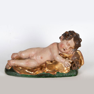"Ni&ntilde;o Jes&uacute;s Dormido" Giovanni Battista Morelli (Roma, ? &ndash; Madrid, 1669), escuela italiana del siglo XVII.   