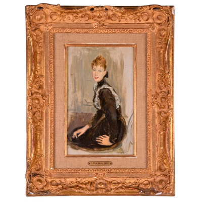 GIOVANNI BOLDINI (Ferrara, 1842 &ndash; Par&iacute;s, 1931) "Retrato de la marquesa Franzosi" (1892).   &Oacute;leo sobre tabla.