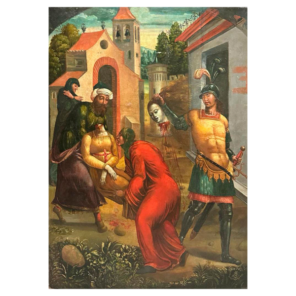 Escuela espa&ntilde;ola, s.XVI. Santa Catalina M&aacute;rtir. &Oacute;leo sobre tabla.