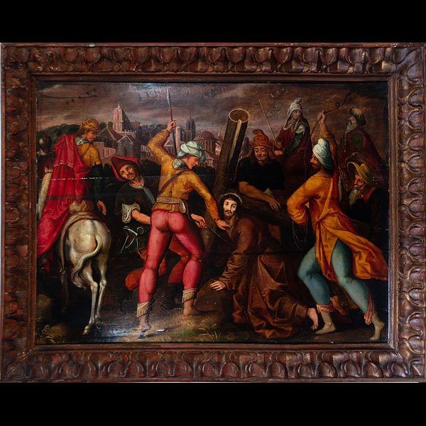 Cristo Camino al Calvario, escuela Ítalo Flamenca del siglo XVI.