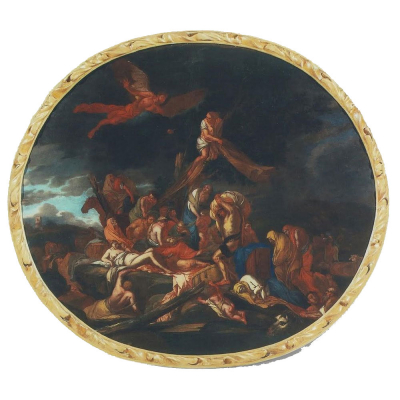 Giulio Carpioni (Venecia, 1613 &ndash; Vicenza, 1678) &ldquo;El diluvio de Deucali&oacute;n&rdquo;.   &Oacute;leo sobre lienzo.