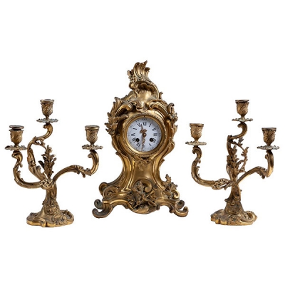 Guarnici&oacute;n francesa de bronce dorado Napole&oacute;n III