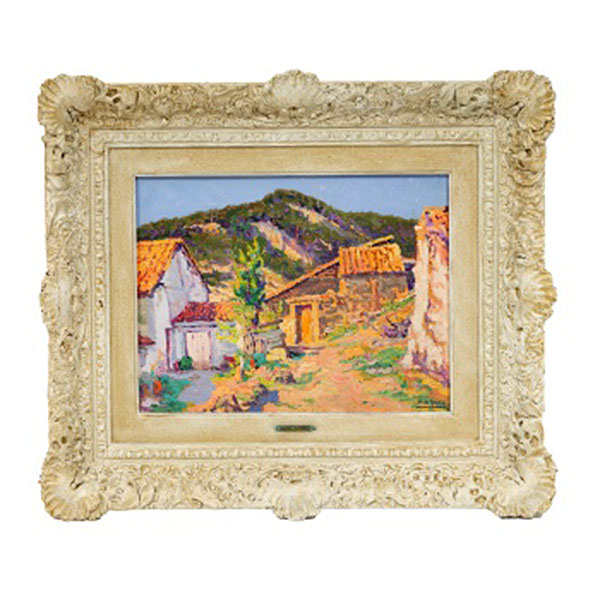 MANUEL DE GRACIA  (Mora de Toledo, Toledo 1937 - 1985) "Rincón rural"