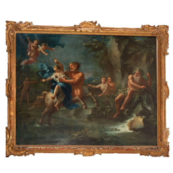 El rapto de Deyanira por el centauro Neso, entorno de Bon de Boulogne (1679-1717), escuela francesa del siglo XVIII. 