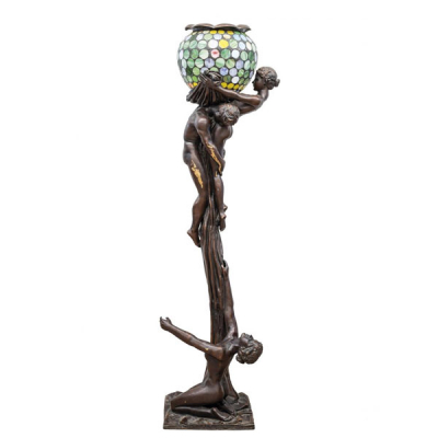 Gran lámpara Art Nouveau realizada en bronce Austria, 1ª Mitad S. XX.