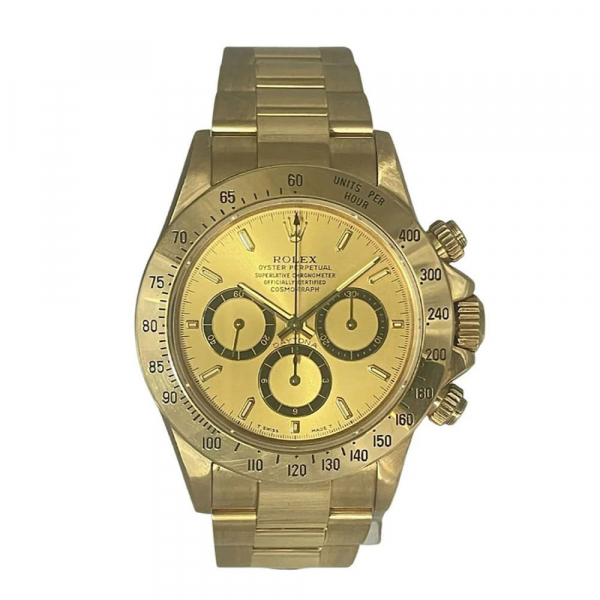 Excepcional Reloj de pulsera Rolex Daytona "inverted 6" en oro macizo de 18k. Modelo Rolex 16528 sin estrenar.