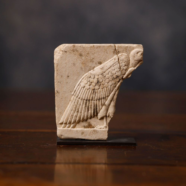 Excepcional Fragmento de Buitre Egipcio en piedra- Antiguo Egipcio. PERIODO PTOLEMAICO (332 - 30 A.C.) 