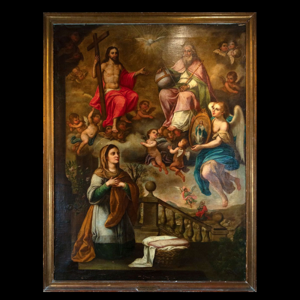 Inmaculada - Atribuido a Alonso Miguel de Tovar, Madrid 1678-1752, óleo sobre lienzo. 