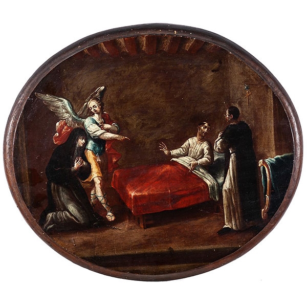 Escuela Valenciana S.XVIII &Oacute;leos ovales