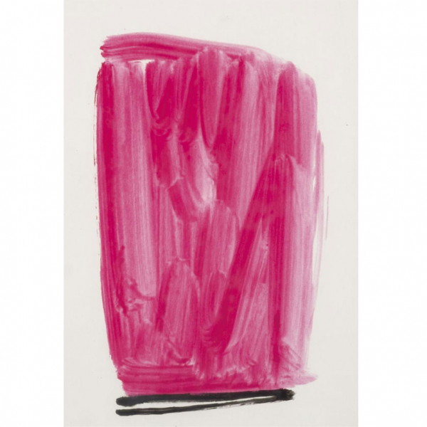 José Guerrero. "Sin Título (1980-1985)". Gouache y tinta sobre papel.