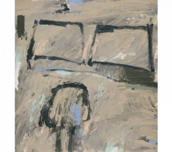 ESTEBAN DE LA FOZ (Santander, 1928 - 2007).  Islas pueriles, 1986.   Óleo sobre lienzo. 