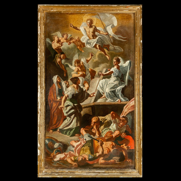 Escuela italiana del siglo XVIII, atribuido a Francesco Solimena - Resurrección de Cristo.  
