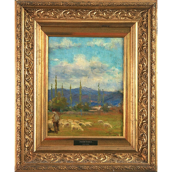 JOAQUIN VAYREDA VILA "Pastor con ovejas"