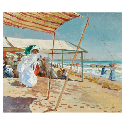 Julio Vila Prades (Valencia, 1873-Barcelona, 1930) Playa argentina. Óleo sobre tela.